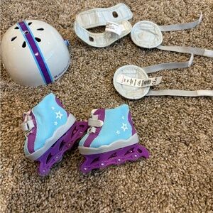 American girl doll roller blading set